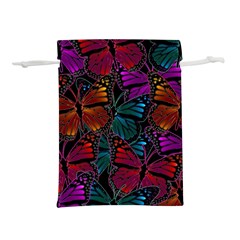 Colorful Monarch Butterfly Pattern Lightweight Drawstring Pouch (l) by SpinnyChairDesigns