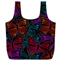 Colorful Monarch Butterfly Pattern Full Print Recycle Bag (xxxl) by SpinnyChairDesigns