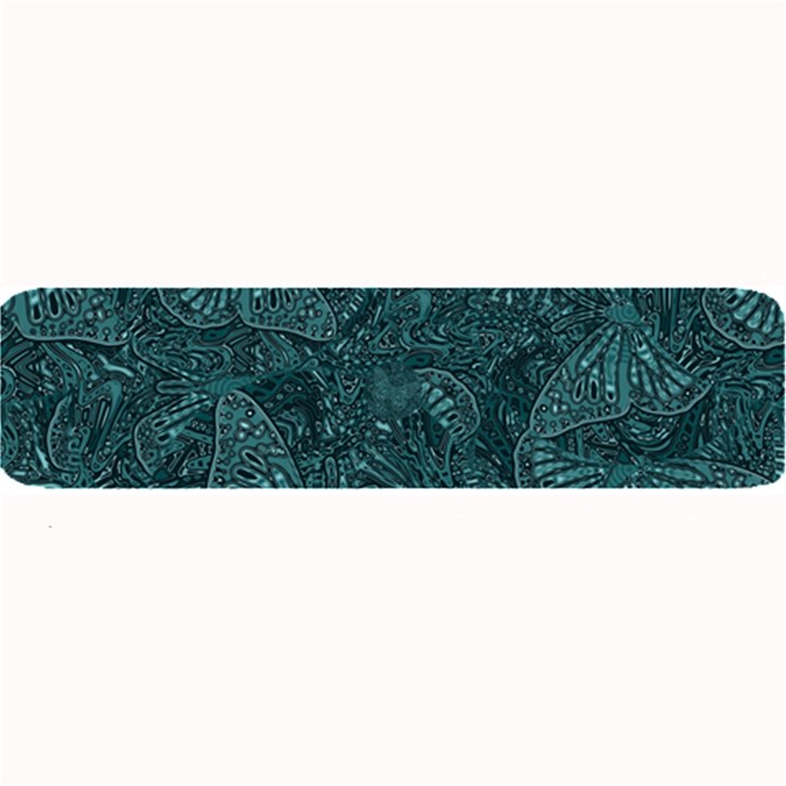 Dark Teal Butterfly Pattern Large Bar Mats