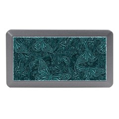 Dark Teal Butterfly Pattern Memory Card Reader (mini) by SpinnyChairDesigns