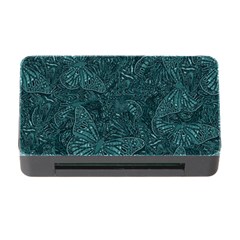 Dark Teal Butterfly Pattern Memory Card Reader With Cf by SpinnyChairDesigns