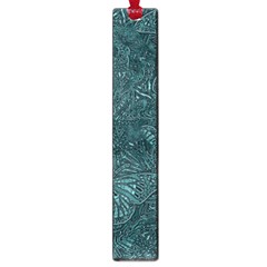 Dark Teal Butterfly Pattern Large Book Marks by SpinnyChairDesigns