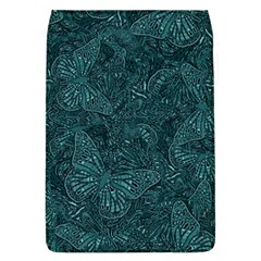 Dark Teal Butterfly Pattern Removable Flap Cover (l) by SpinnyChairDesigns