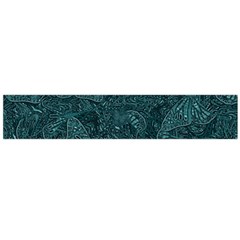 Dark Teal Butterfly Pattern Large Flano Scarf  by SpinnyChairDesigns