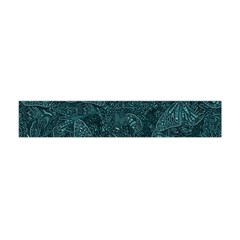 Dark Teal Butterfly Pattern Flano Scarf (mini) by SpinnyChairDesigns