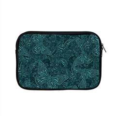 Dark Teal Butterfly Pattern Apple Macbook Pro 15  Zipper Case by SpinnyChairDesigns