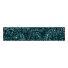 Dark Teal Butterfly Pattern Velvet Scrunchie by SpinnyChairDesigns