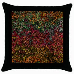 Stylish Fall Colors Camouflage Throw Pillow Case (black) by SpinnyChairDesigns