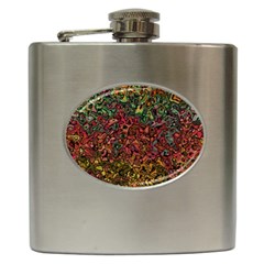 Stylish Fall Colors Camouflage Hip Flask (6 Oz) by SpinnyChairDesigns