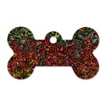 Stylish Fall Colors Camouflage Dog Tag Bone (Two Sides) Front