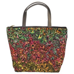 Stylish Fall Colors Camouflage Bucket Bag by SpinnyChairDesigns