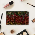 Stylish Fall Colors Camouflage Cosmetic Bag (Small) Back