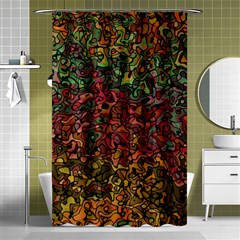 Stylish Fall Colors Camouflage Shower Curtain 48  X 72  (small)  by SpinnyChairDesigns