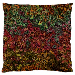 Stylish Fall Colors Camouflage Large Cushion Case (one Side) by SpinnyChairDesigns