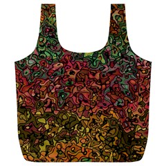 Stylish Fall Colors Camouflage Full Print Recycle Bag (xl) by SpinnyChairDesigns