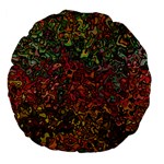 Stylish Fall Colors Camouflage Large 18  Premium Flano Round Cushions Front