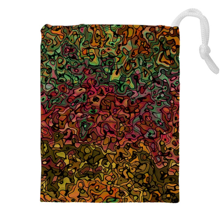 Stylish Fall Colors Camouflage Drawstring Pouch (5XL)