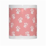 Animal Cat Dog Prints Pattern Pink White White Mugs Center