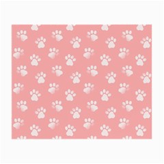 Animal Cat Dog Prints Pattern Pink White Small Glasses Cloth by SpinnyChairDesigns