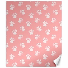 Animal Cat Dog Prints Pattern Pink White Canvas 20  X 24  by SpinnyChairDesigns