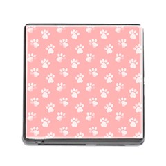 Animal Cat Dog Prints Pattern Pink White Memory Card Reader (square 5 Slot) by SpinnyChairDesigns