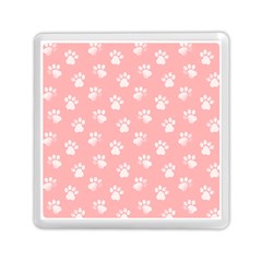 Animal Cat Dog Prints Pattern Pink White Memory Card Reader (square) by SpinnyChairDesigns