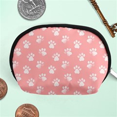 Animal Cat Dog Prints Pattern Pink White Accessory Pouch (medium) by SpinnyChairDesigns