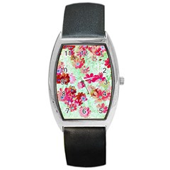  Cosmos Flowers Red Barrel Style Metal Watch by DinkovaArt