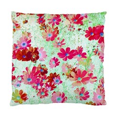  Cosmos Flowers Red Standard Cushion Case (one Side) by DinkovaArt