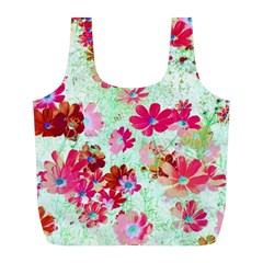  Cosmos Flowers Red Full Print Recycle Bag (l) by DinkovaArt