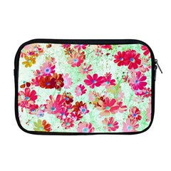  Cosmos Flowers Red Apple Macbook Pro 17  Zipper Case by DinkovaArt