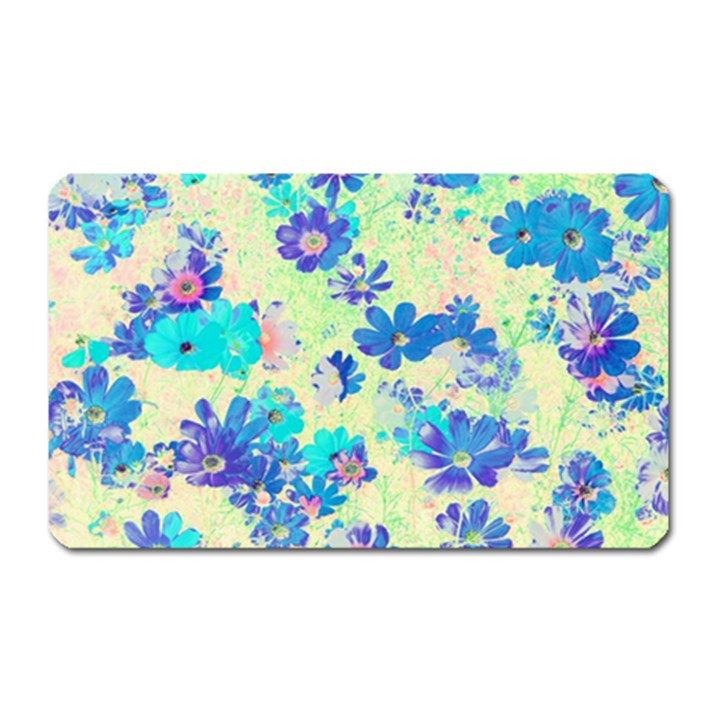 Cosmos Flowers blue Magnet (Rectangular)