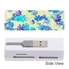 Cosmos Flowers Blue Memory Card Reader (stick) by DinkovaArt