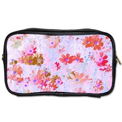 Cosmos Flowers Pink Toiletries Bag (one Side) by DinkovaArt