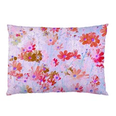 Cosmos Flowers Pink Pillow Case (two Sides) by DinkovaArt