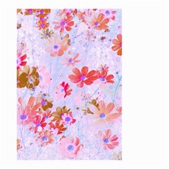 Cosmos Flowers Pink Small Garden Flag (two Sides) by DinkovaArt