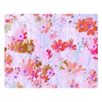 Cosmos Flowers Pink Double Sided Flano Blanket (Large)  80 x60  Blanket Front