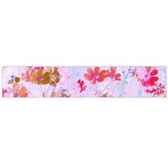 Cosmos Flowers Pink Large Flano Scarf  by DinkovaArt