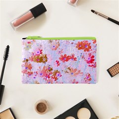 Cosmos Flowers Pink Cosmetic Bag (xs)