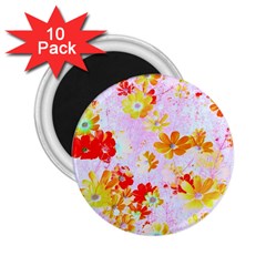 Cosmos Flowers Orange 2 25  Magnets (10 Pack)  by DinkovaArt