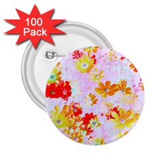 Cosmos Flowers Orange 2 25  Buttons (100 Pack)  by DinkovaArt