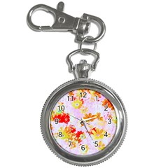 Cosmos Flowers Orange Key Chain Watches by DinkovaArt