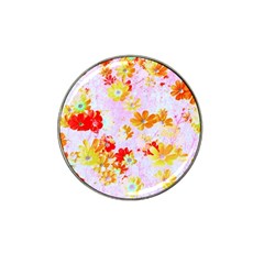 Cosmos Flowers Orange Hat Clip Ball Marker (4 Pack) by DinkovaArt