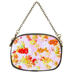 Cosmos Flowers Orange Chain Purse (two Sides)