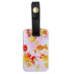 Cosmos Flowers Orange Luggage Tag (one Side) by DinkovaArt