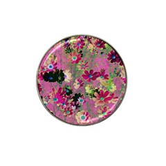 Cosmos Flowers Dark Red Hat Clip Ball Marker (10 Pack) by DinkovaArt