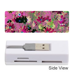 Cosmos Flowers Dark Red Memory Card Reader (stick) by DinkovaArt