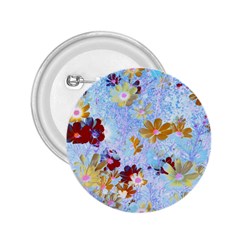 Cosmos Flowers Ligh Blue 2 25  Buttons by DinkovaArt