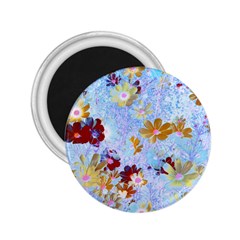 Cosmos Flowers Ligh Blue 2 25  Magnets by DinkovaArt