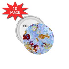 Cosmos Flowers Ligh Blue 1 75  Buttons (10 Pack) by DinkovaArt